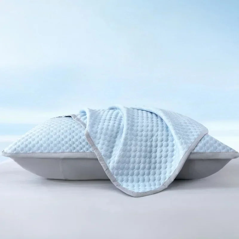 Summer Cooling Pillowcase Solid Color Ice Bean Bean Pillowcase Cool Feeling Air Conditioning Cover Washable (No Pillow) 48X70Cm