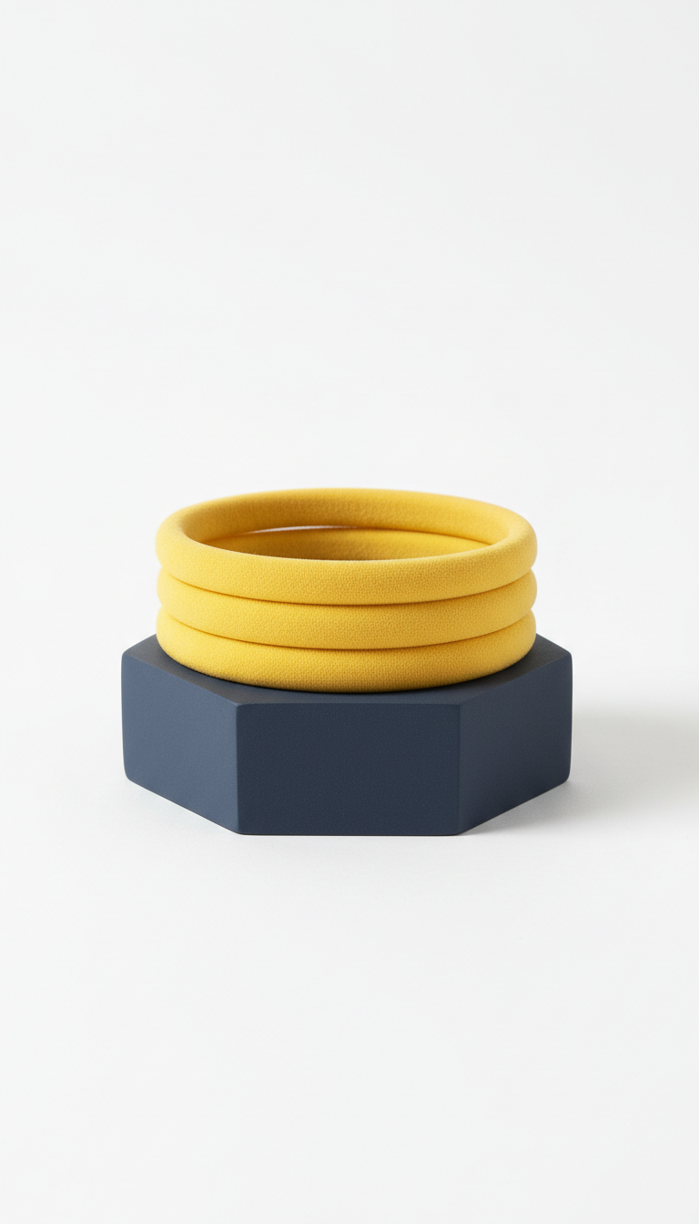 Signal yellow hair band set for visibility