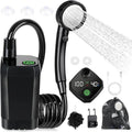 Portable Shower for Camping 6000Mah Rechargeable Camping Shower with Shower Head Intelligent LED Display Electric Shower Pump